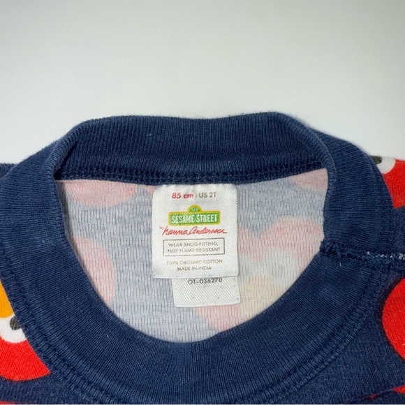 Hanna Andersson Sesame Street Elmo Pajama Set - Navy and Red - Picture 3 of 3